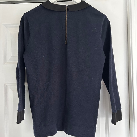 NWT Navy JCrew Factory blouse 2058 Size Med - Picture 2 of 7